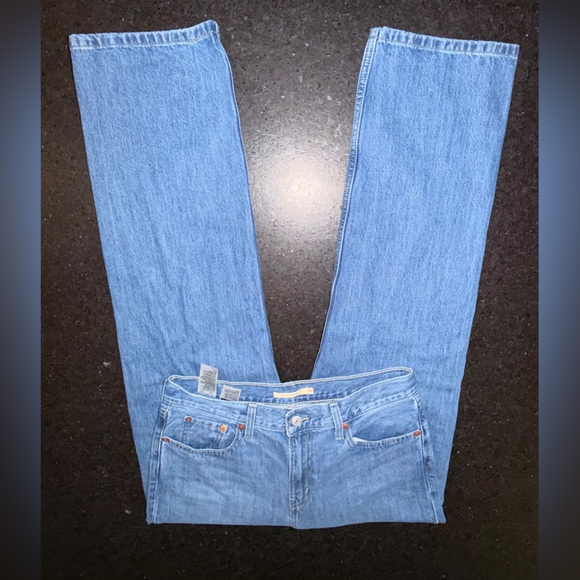 UEC LEVI’S LOW PRO STRAIGHT LEG DENIM BLUE JEANS MEDIUM WASH SZ 29x30 COTTON - Picture 6 of 12